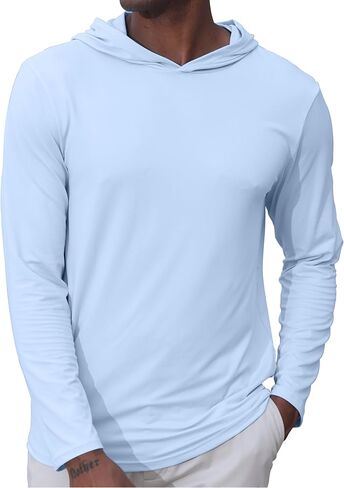 سترة بغطاء للرأس للرجال من Lexiart، سترة رياضية للجري، سترة بقلنسوة مناسبة للعضلات in Kuwait