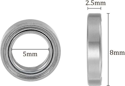 5Pcs MR117ZZ Deep Groove Ball Bearing-[7x11x3mm] Double Shielded Bearing for Industrial Equipment, Motors, Machines, Stainless Steel in Saudi Arabia