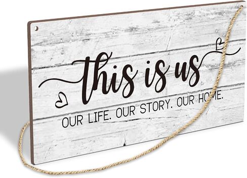 This Is Us Wall Decor Home Wooden Hanging Plaque, Sunflower Decor Sign With Inspirational Quotes, Family Sign Wall Art for Home Living Dining Room Farmhouse - A04 in Saudi Arabia