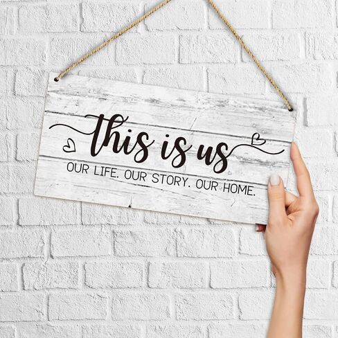 This Is Us Wall Decor Home Wooden Hanging Plaque, Sunflower Decor Sign With Inspirational Quotes, Family Sign Wall Art for Home Living Dining Room Farmhouse - A04 in Saudi Arabia