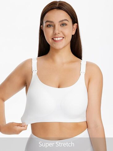 Angelhood Seamless Nursing Bra for Women Wire Free Full Coverage Nursing Bra T-Shirt Bra with Extra Extender in Saudi Arabia