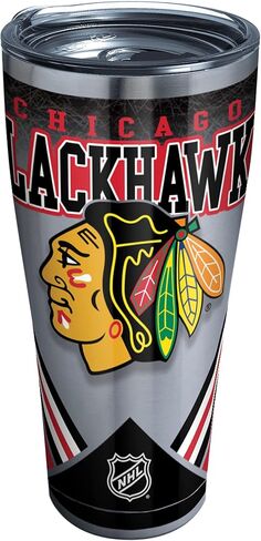 كوب Tervis ذو الجدران الثلاثية NHL Chicago Blackhawks المعزول يحافظ على المشروبات باردة وساخنة، 30oz - ستانلس ستيل، ثلج in Saudi Arabia