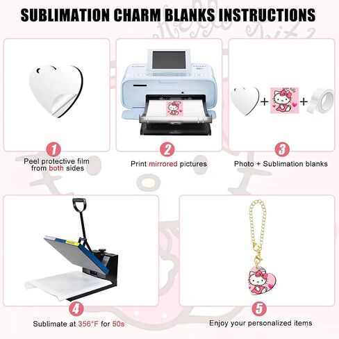 15 Sets Sublimation Charms Accessories for Stanley Cup Sublimation Keychain Blanks Bulk MDF Sublimation Key Chains Charm Blanks for Tumblers with Handle for DIY Crafts Gift (Heart) in Saudi Arabia