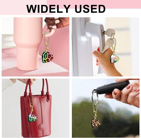 15 Sets Sublimation Charms Accessories for Stanley Cup Sublimation Keychain Blanks Bulk MDF Sublimation Key Chains Charm Blanks for Tumblers with Handle for DIY Crafts Gift (Heart) in Saudi Arabia