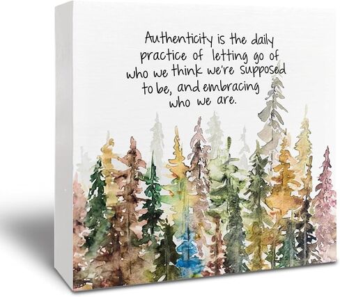 Inspirational Wooden Box Signs - Inspirational Gifts for Women, Book Lovers Gifts, Self-Love Book Lovers Wooden Desk Signs for Home Table Desk Shelf Decor in Saudi Arabia