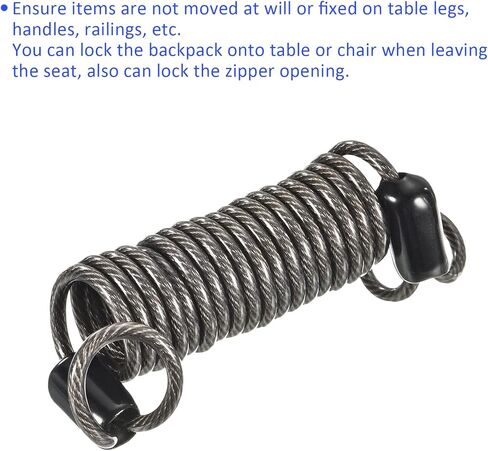 2 Pack Disc Lock Security Steel Cable - Plastic Coated Spring Reminder Wire Anti-Theft Rope, Apply to Outdoors Protection (2.5mmx1m, Transparent) in Kuwait