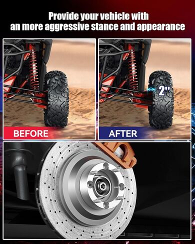 فواصل عجلة FLYCLE 4x156 ATV لـ 2013-2021 Polaris Ranger، 2015-2021 Polaris RZR، 2014-2021 Polaris RZR XP 1000، فاصل عجلة 1.5 بوصة 4X156 مم مع مسامير M12x1.5 وتجويف مركزي 131 مم in Kuwait