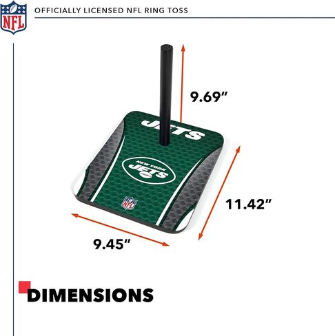 مجموعة اقتباسات من الخشب الصلب NFL مع طباعة مباشرة لرسومات الفريق عالية الدقة - لعبة رمي حلقة الباب الخلفي - هدية رائعة لأي مشجع لكرة القدم! ألعاب Ring Toss العائلية الخارجية للشاطئ in Kuwait