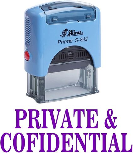 PRIVATE & CONFIDENTIAL Self Inking Rubber Stamp Custom Shiny Office Stationary Stamp in Kuwait