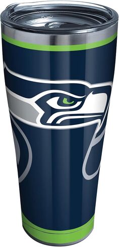 Tervis Triple Walled NFL Seattle Seahawks Insulated Tumbler Cup Keeps Drinks Cold & Hot, 30oz - Stainless Steel, Rush in Saudi Arabia