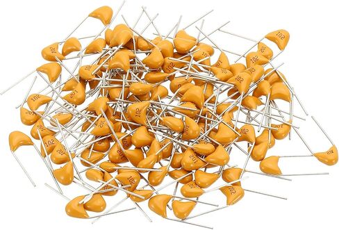 PATIKIL 0.1uf 50V Multilayer Monolithic Ceramic Capacitors, 120 Pcs Ceramic Chip Capacitor Assortment Kit for Power, Yellow in Saudi Arabia