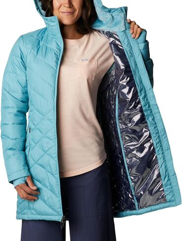 Columbia Women's Heavenly Long Hooded Jacket, Dark Sapphire, Large in Saudi Arabia