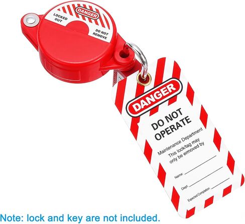 PATIKIL Gate Valve Lockout, 2 Pack Gate Valve Lockout Device Outdoor Faucet Water Spigot Lock for 2-1/2" to 5" Diameter Valve Handles Faucet Knob Spigot Propane Tank Style 1, Red in Saudi Arabia