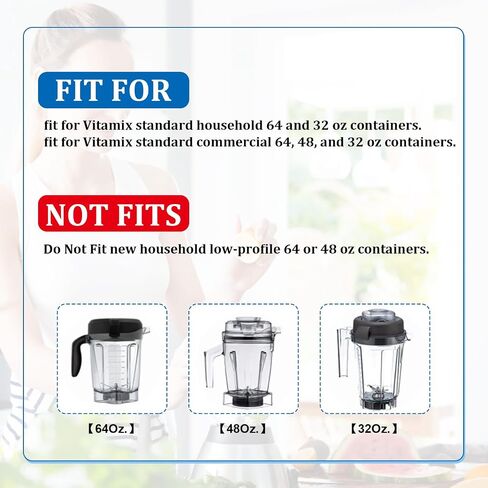 Blender Blade Replacement Part for Vitamix, Blender 6 Blade Wet Dry Ice Blade Repair Kit Assembly Compatible with Vitamix 5200 Series Blender Mixer 32oz and 64oz Standard Container in Saudi Arabia