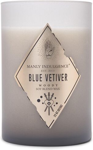 شمعة معطرة برائحة التين الأسود من Manly Indulgence، مجموعة Rebel، 2 فتيل، أسود، 22 أونصة - حرق يصل إلى 120 ساعة in Saudi Arabia