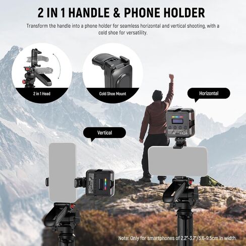 NEEWER Tripod for iPhone with Remote, Mini Flexible Phone Tripod Stand Vlog Selfie Stick with Phone Holder & Action Camera Adapter Compatible with iPhone GoPro Insta360 Samsung Digital Camera, TP35 in Saudi Arabia