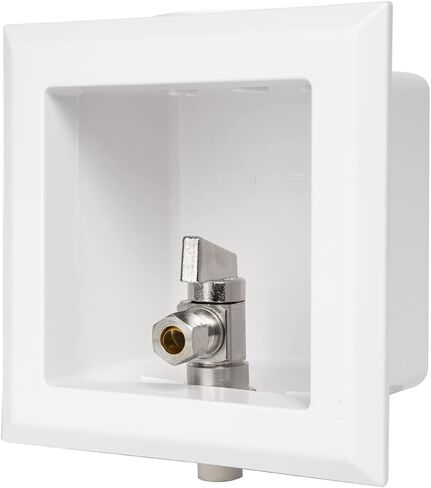 EFIELD Toilet Outlet Box, Pre-assembled,1/4-Turn Angle Valve Pex-A Expansion 1/2-Inch (F1960) X 3/8" OD Compression, Chrome Plated in Saudi Arabia