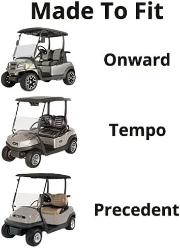 Golf Cart Cover – 3-Sided “Over-The-Top" Cart Cover for Club Car Onward/Precedent/Tempo – Golf Cart Cover Enclosure – Sunbrella Canvas - Cart Cover for Golfers – Fits Golf Bags, Utility Box in Saudi Arabia