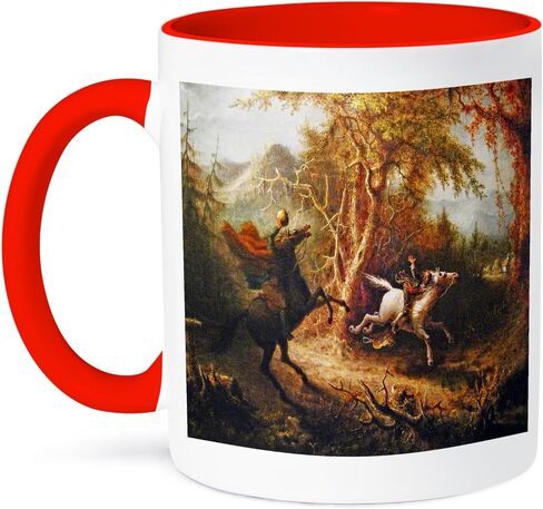 3dRose Headless Horseman Pursuing Ichabod Crane Painting Ceramic Mug, 11-Ounce in Saudi Arabia
