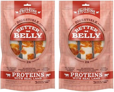 Better Belly Proteins with Real Lamb Digestible Large Dog Chew, 12.1 oz., Count of 3 in Saudi Arabia