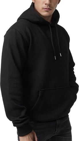 سويت شيرت بغطاء للرأس للرجال، سويت شيرت رياضي متوسط ​​الوزن للرجال، بأكمام طويلة، قميص من الصوف مع جيب in Kuwait