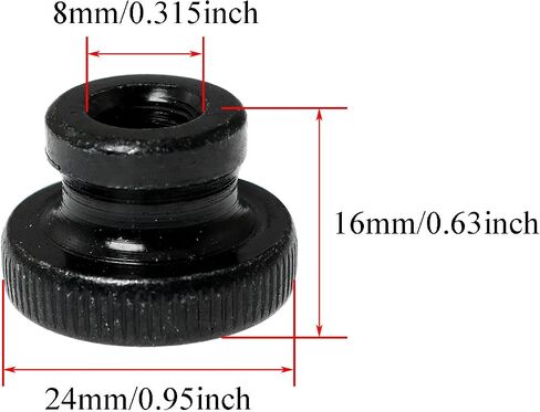 Knurled Thumb Nut DZS ELEC 10PCS M6 Black Round Knobs Hand Nuts in Kuwait
