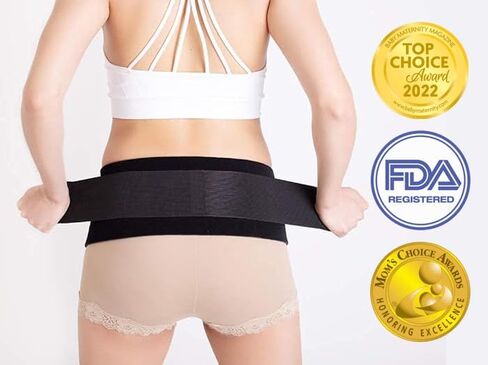 Baby Belly Band - Pregnancy & Maternity Belt With Medium Compression Groin Band - For Back, Hernia, and Pelvic Floor Pain - Medium in Saudi Arabia