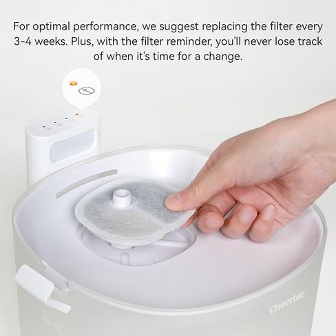 Cheerble Pumpless Cat Water Fountain, Wireless Pet Fountain Battery Operated, 2L/67oz E1+ Automatic Cat Water Dispenser MagDrive™ Technology Stainless Steel Tray, No Cleaning Hassle, BPA-Free in Saudi Arabia