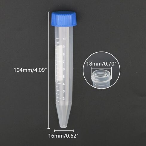 10mL Centrifuge Tubes,200 PCS Conical Tubes Sterile,Leak-Proof Screw Caps(Orange), Plastic Container with Graduated and Write Marks, Non-pyrogenic, DNase/RNase Free (2 Bag Pack) in Saudi Arabia