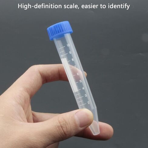 10mL Centrifuge Tubes,200 PCS Conical Tubes Sterile,Leak-Proof Screw Caps(Orange), Plastic Container with Graduated and Write Marks, Non-pyrogenic, DNase/RNase Free (2 Bag Pack) in Saudi Arabia