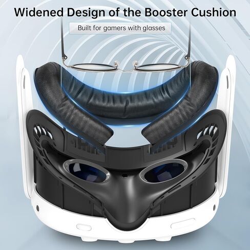 غطاء الوجه مروحة تبريد لملحقات Meta Quest 3، قطن حرير ثلجي مسامي متوافق مع Oculus Quest 3 مبرد تهوية دوران الهواء النشط لتخفيف ضباب العدسة (سرعتان) in Kuwait