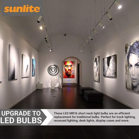SUNLITE 80142 LED PAR16 Short Neck Recessed Spotlight Bulb 7 Watt, (60W Halogen Replacement), 500 Lumens, Medium (E26) Base, Dimmable, ETL Listed, 1 Count (Pack of 1), 2700K Warm White in Saudi Arabia