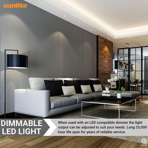SUNLITE 80142 LED PAR16 Short Neck Recessed Spotlight Bulb 7 Watt, (60W Halogen Replacement), 500 Lumens, Medium (E26) Base, Dimmable, ETL Listed, 1 Count (Pack of 1), 2700K Warm White in Saudi Arabia