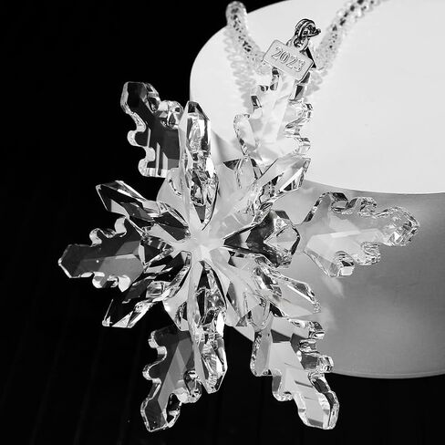 Christmas Crystal Ornaments 2024 Annual Edition Crystal Snowflake Ornaments Star Christmas Tree Crystal Ornaments Home Hanging Decor Gifts (Multicolour) in Kuwait