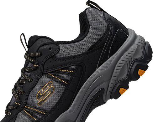 Skechers Men's, Stamina at - Upper Stitch Hiking Shoe - Wide Width Black/Black in Saudi Arabia