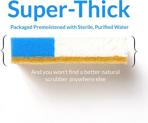 24 Pack, Natural Kitchen Sponge, Non-Scratch, Plant-Based, Natural Sponge, Clean, Dishes, Eco Friendly Sponges, Natural Dish Sponge, Eco Sponges, Sponge Kitchen, Natural Sponges in Saudi Arabia