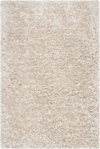 سجادة منطقة SAFAVIEH South Beach Shag Collection - 8 × 10 بوصة، بلون الشمبانيا، مصنوعة يدويًا، بسُمك 1.8 بوصة مثالية للمناطق ذات حركة المرور العالية في غرفة المعيشة وغرفة النوم (SBS562C) in Saudi Arabia