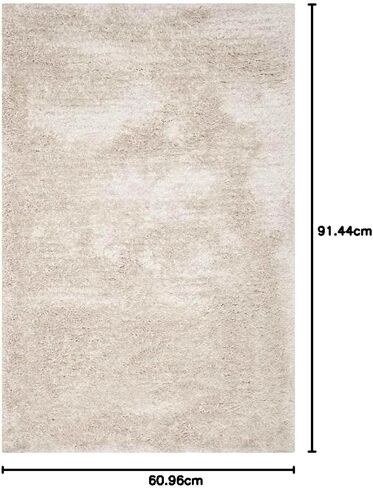 سجادة منطقة SAFAVIEH South Beach Shag Collection - 8 × 10 بوصة، بلون الشمبانيا، مصنوعة يدويًا، بسُمك 1.8 بوصة مثالية للمناطق ذات حركة المرور العالية في غرفة المعيشة وغرفة النوم (SBS562C) in Saudi Arabia
