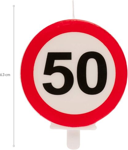 Dekora - Birthday Candles for Cakes with Forbidden Sign - Number 40 in Kuwait