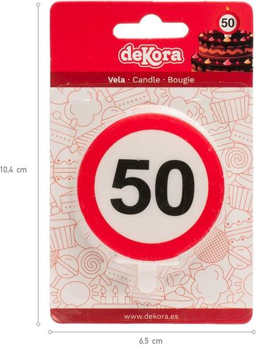 Dekora - Birthday Candles for Cakes with Forbidden Sign - Number 40 in Kuwait