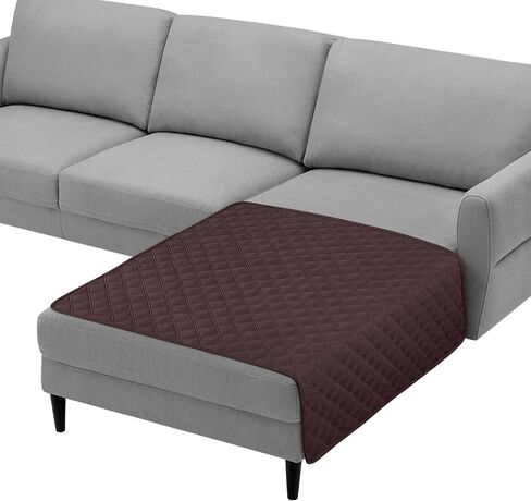 TAOCOCO 100% Waterproof Chaise Couch Cover Reversible Sofa Seat Cover Pet Chaise Cover for L Sectional Couch U Shape Ottomans Couch Furniture Protector Sofa Slipcover, Washable(Off White, Chaise) in Saudi Arabia