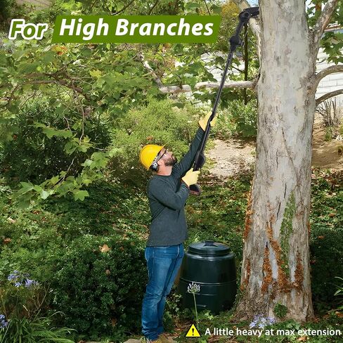 2-in-1 Cordless Pole Saw, Mini Chainsaw, Portable Electric Chainsaw with Pole,Handheld Chain Saw Pruning Shear for Tree Branches Wood Cutting,Tree Trimming,56 inch Reach Electric Saw with Pole in Saudi Arabia