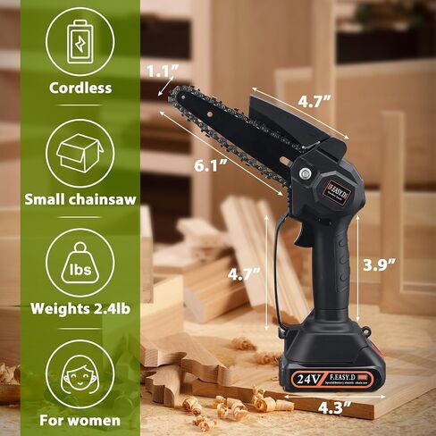 2-in-1 Cordless Pole Saw, Mini Chainsaw, Portable Electric Chainsaw with Pole,Handheld Chain Saw Pruning Shear for Tree Branches Wood Cutting,Tree Trimming,56 inch Reach Electric Saw with Pole in Saudi Arabia