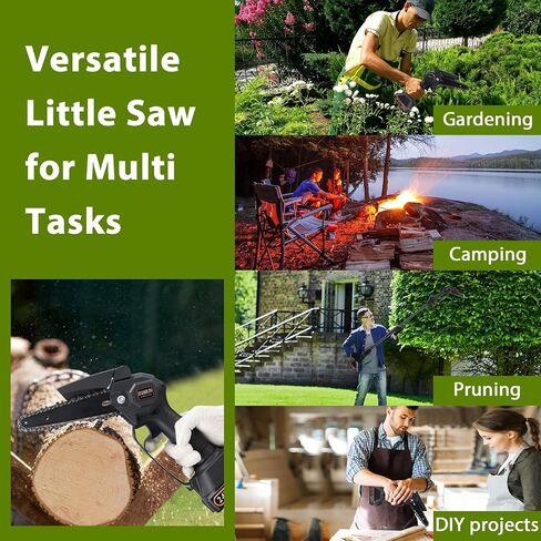 2-in-1 Cordless Pole Saw, Mini Chainsaw, Portable Electric Chainsaw with Pole,Handheld Chain Saw Pruning Shear for Tree Branches Wood Cutting,Tree Trimming,56 inch Reach Electric Saw with Pole in Saudi Arabia