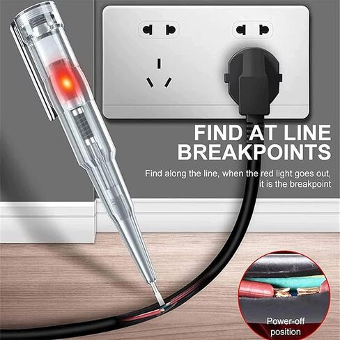 2Pcs Responsive Electrical Tester Pen, 70-250V Portable Waterproof Electrical Tester Pen with LED Color Light,Non-Contact AC Voltage Tester Pen Voltage Testers Tools and Home Improvement in Saudi Arabia