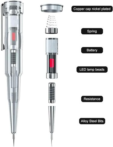 2Pcs Responsive Electrical Tester Pen, 70-250V Portable Waterproof Electrical Tester Pen with LED Color Light,Non-Contact AC Voltage Tester Pen Voltage Testers Tools and Home Improvement in Saudi Arabia