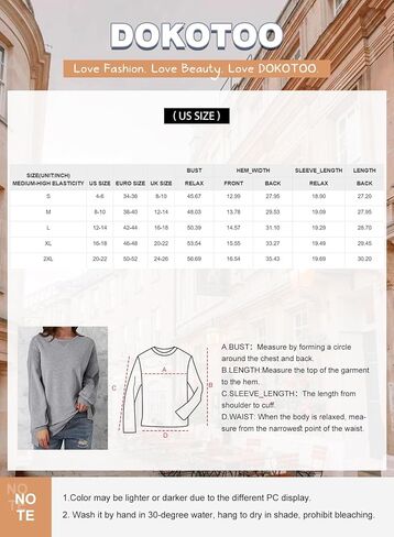 Dokotoo Oversized Sweatshirt for Women Casual Crewneck Long Sleeve Waffle Splicing Solid Pullover Sweatshirts Tops in Saudi Arabia