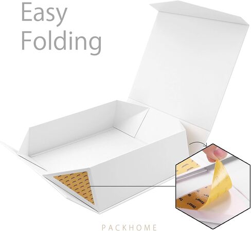 PACKHOME 16.3x14.2x5 Inches, Extra Large Gift Box with Lid, Gift Box for Clothes and Large Gifts (Glossy Green) in Saudi Arabia