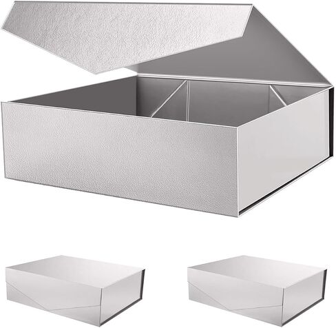 PACKHOME 16.3x14.2x5 Inches, Extra Large Gift Box with Lid, Gift Box for Clothes and Large Gifts (Glossy Green) in Saudi Arabia