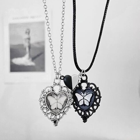 Dcfywl731 3PCS BFF Friendship Necklace BFF Letter Matching Heart Pendant Necklace Best Friend Forever Necklace Jewelry Gift for Sister Women Girls in Saudi Arabia